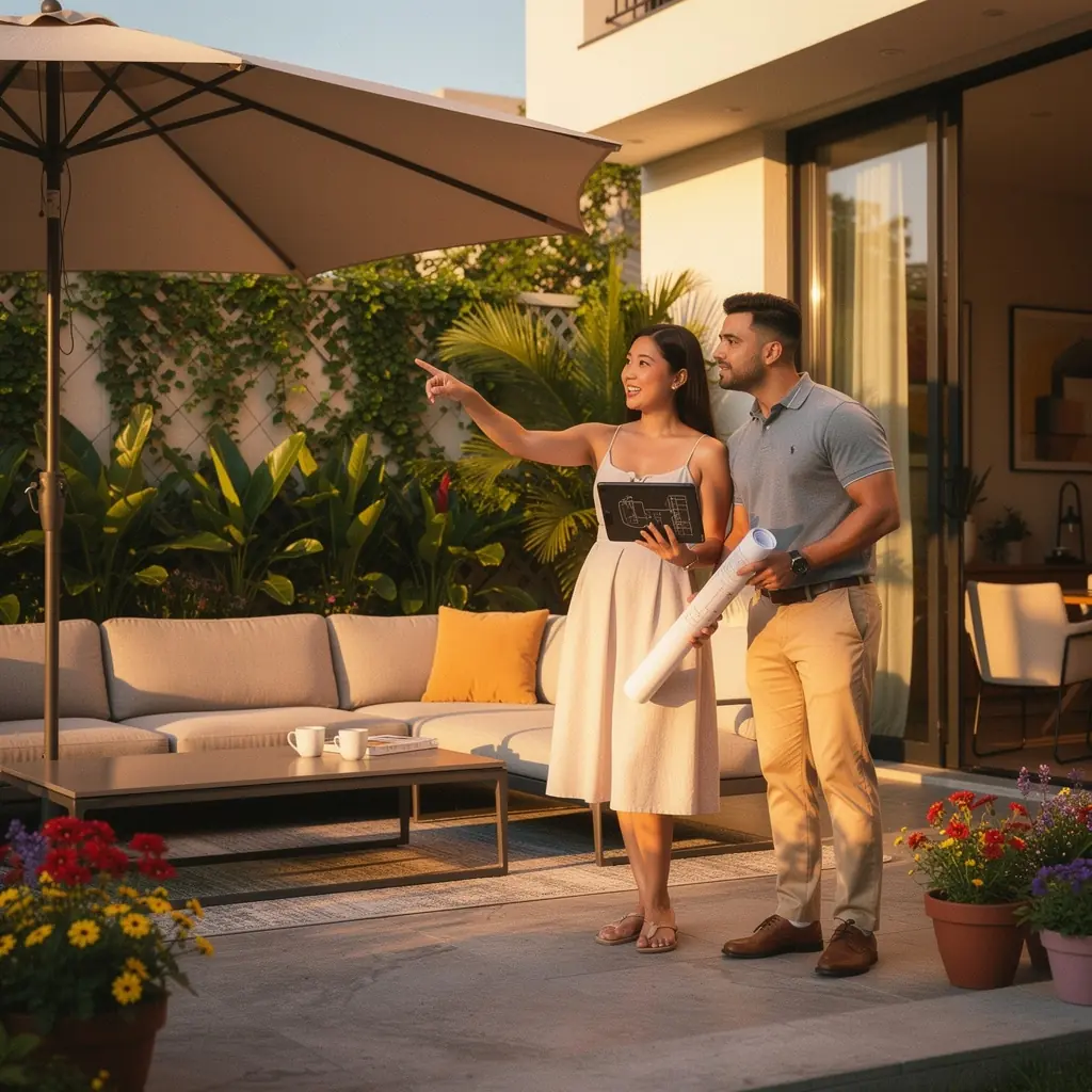 Ванная комната с современными сантехническими решениями и стильным освещением